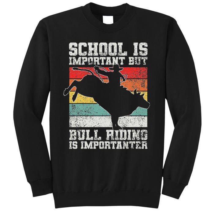 Bull Riding Cowboy Rodeo Tall Sweatshirt