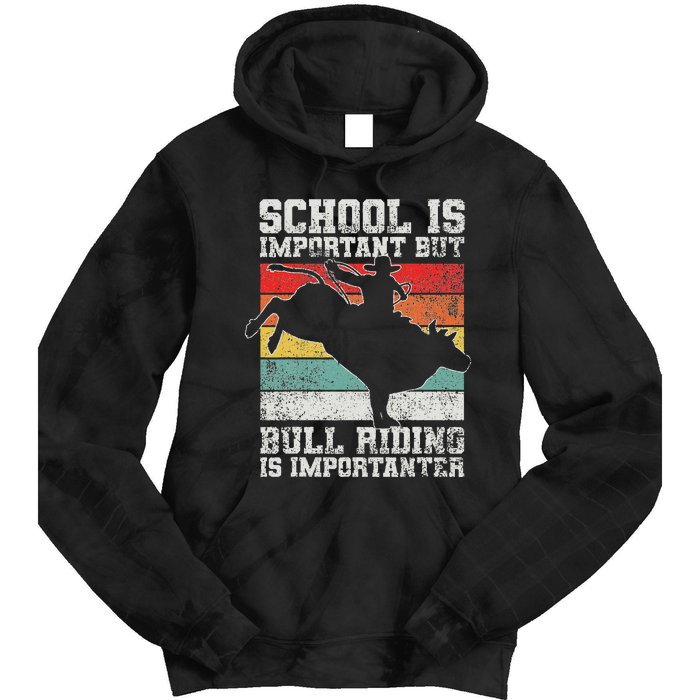 Bull Riding Cowboy Rodeo Tie Dye Hoodie