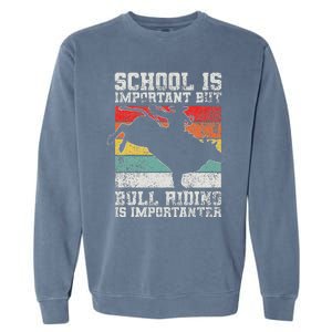 Bull Riding Cowboy Rodeo Garment-Dyed Sweatshirt