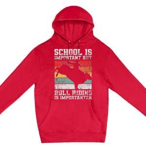 Bull Riding Cowboy Rodeo Premium Pullover Hoodie