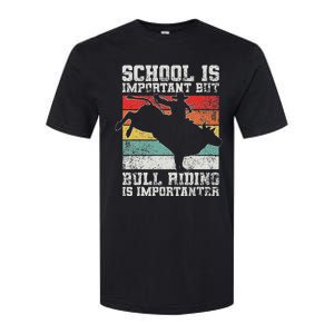 Bull Riding Cowboy Rodeo Softstyle CVC T-Shirt