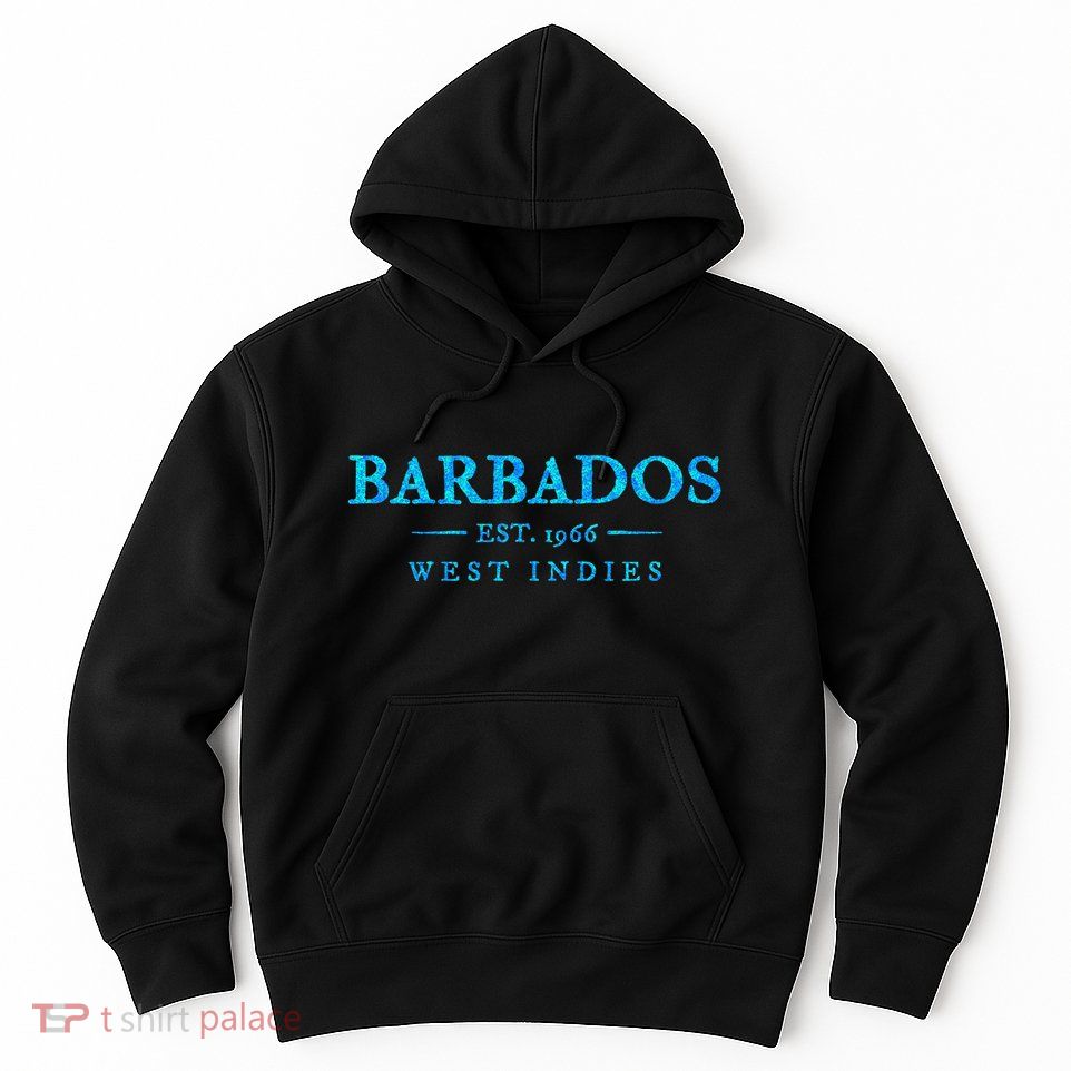 Barbados Retro Colorful Text Cruise Souvenir Hoodie