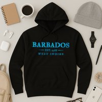 Barbados Retro Colorful Text Cruise Souvenir Hoodie