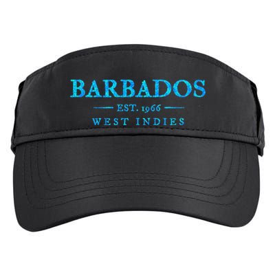 Barbados Retro Colorful Text Cruise Souvenir Adult Drive Performance Visor