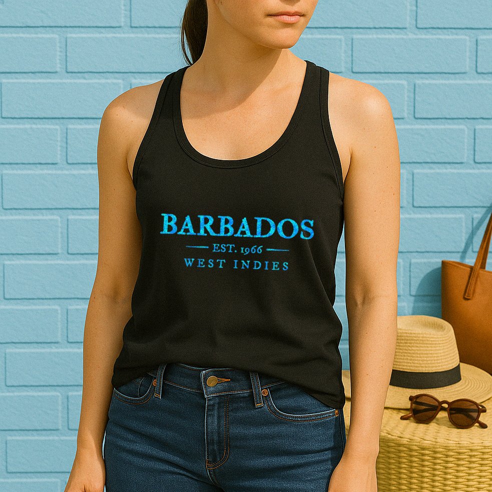 Barbados Retro Colorful Text Cruise Souvenir Womens Tank Top