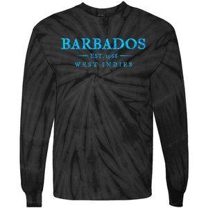 Barbados Retro Colorful Text Cruise Souvenir Tie-Dye Long Sleeve Shirt