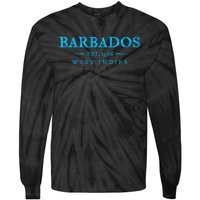 Barbados Retro Colorful Text Cruise Souvenir Tie-Dye Long Sleeve Shirt