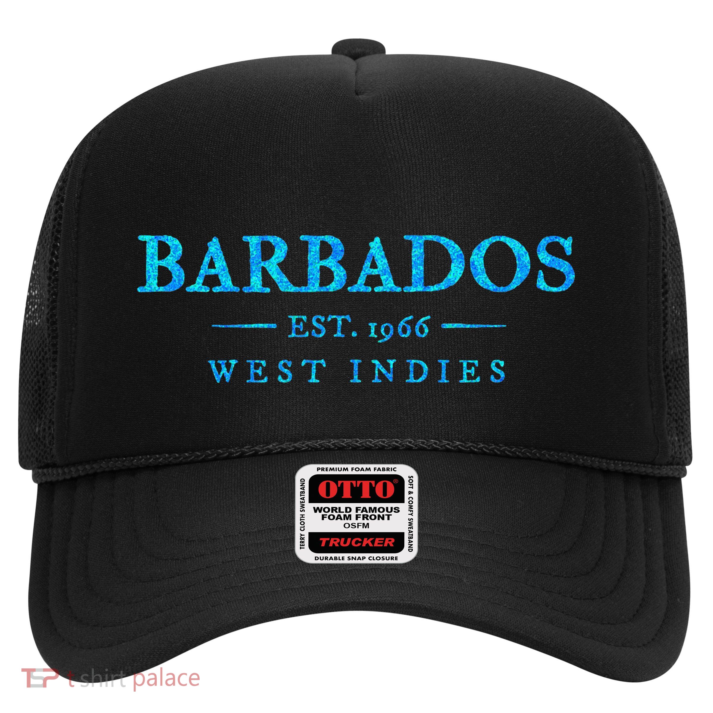 Barbados Retro Colorful Text Cruise Souvenir Trucker Hat