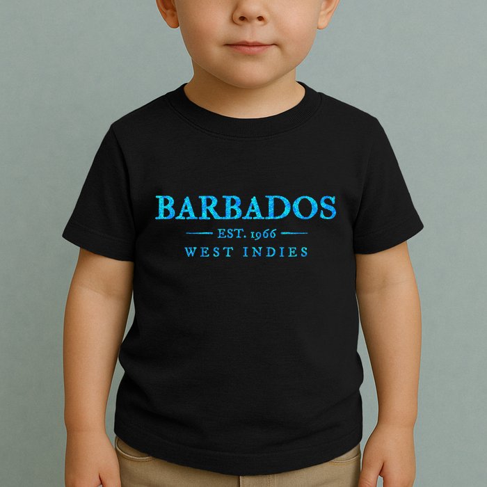 Barbados Retro Colorful Text Cruise Souvenir Toddler T-Shirt