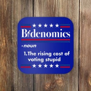 Bidenomics Rising Cost of Voting Joe Biden Funny Satire  Coaster