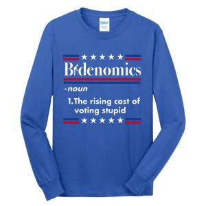 Bidenomics Rising Cost of Voting Joe Biden Funny Satire  Tall Long Sleeve T-Shirt