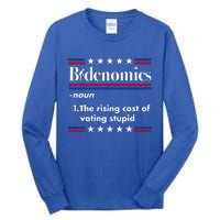 Bidenomics Rising Cost of Voting Joe Biden Funny Satire  Tall Long Sleeve T-Shirt