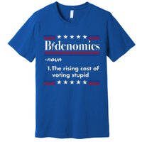 Bidenomics Rising Cost of Voting Joe Biden Funny Satire  Premium T-Shirt