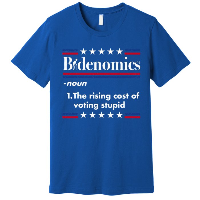 Bidenomics Rising Cost of Voting Joe Biden Funny Satire  Premium T-Shirt