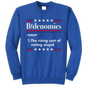 Bidenomics Rising Cost of Voting Joe Biden Funny Satire  Tall Sweatshirt