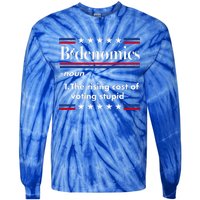 Bidenomics Rising Cost of Voting Joe Biden Funny Satire  Tie-Dye Long Sleeve Shirt