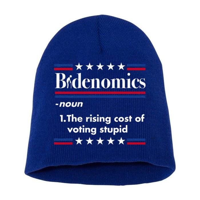 Bidenomics Rising Cost of Voting Joe Biden Funny Satire  Short Acrylic Beanie