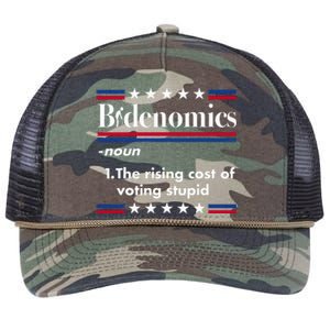 Bidenomics Rising Cost of Voting Joe Biden Funny Satire  Retro Rope Trucker Hat Cap