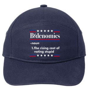 Bidenomics Rising Cost of Voting Joe Biden Funny Satire  7-Panel Snapback Hat