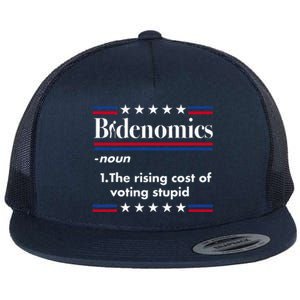 Bidenomics Rising Cost of Voting Joe Biden Funny Satire  Flat Bill Trucker Hat