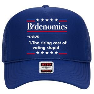 Bidenomics Rising Cost of Voting Joe Biden Funny Satire  High Crown Mesh Back Trucker Hat