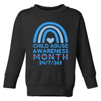 Blue Rainbow Child Abuse Prevention Awareness Month 247365 Toddler Sweatshirt