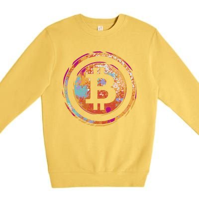 Bitcoin Retro Crypto Premium Crewneck Sweatshirt