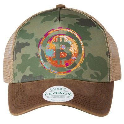 Bitcoin Retro Crypto Legacy Tie Dye Trucker Hat