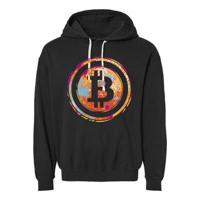 Bitcoin Retro Crypto Garment-Dyed Fleece Hoodie