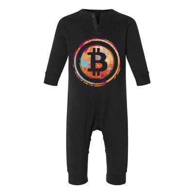 Bitcoin Retro Crypto Infant Fleece One Piece