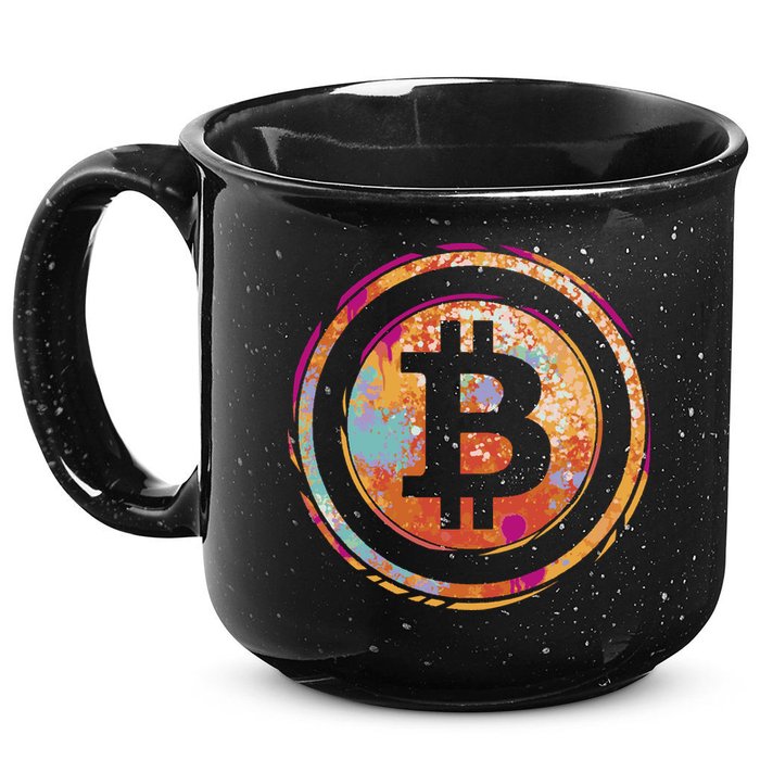 Bitcoin Retro Crypto 15oz Campfire Ceramic Mug