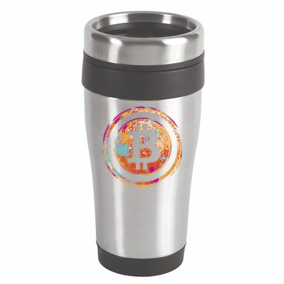 Bitcoin Retro Crypto 16oz Travel Tumbler