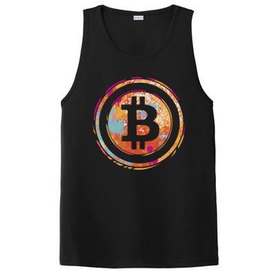 Bitcoin Retro Crypto PosiCharge Competitor Tank