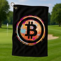 Bitcoin Retro Crypto Golf Towel