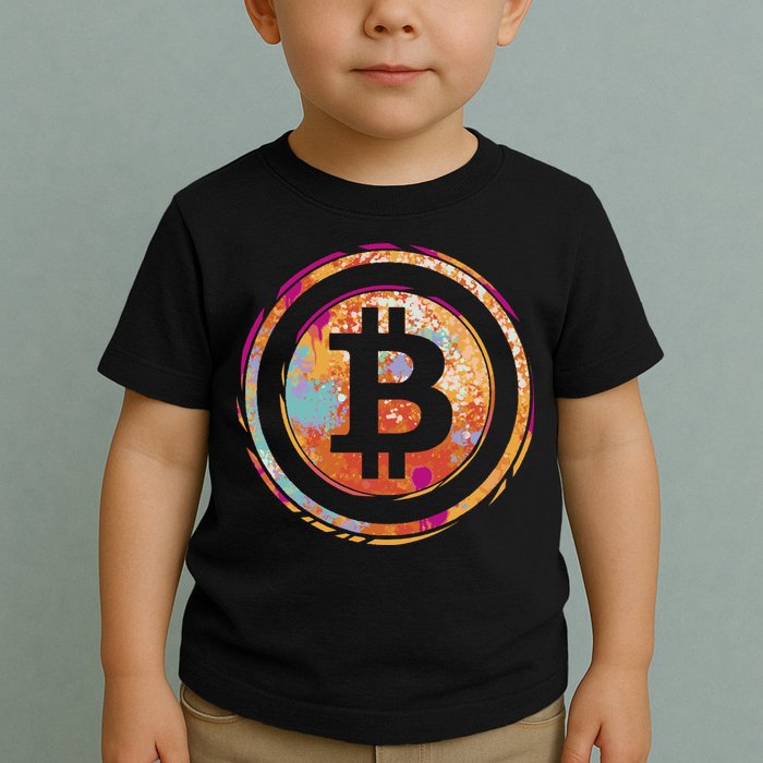 Bitcoin Retro Crypto Toddler T-Shirt