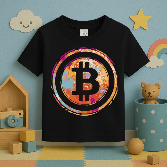 Bitcoin Retro Crypto Toddler T-Shirt