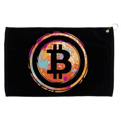 Bitcoin Retro Crypto Grommeted Golf Towel