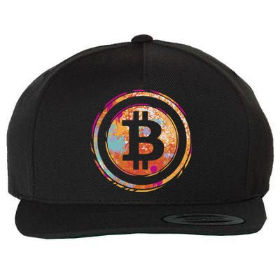 Bitcoin Retro Crypto Wool Snapback Cap