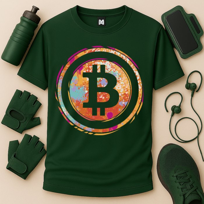 Bitcoin Retro Crypto Performance Shirt