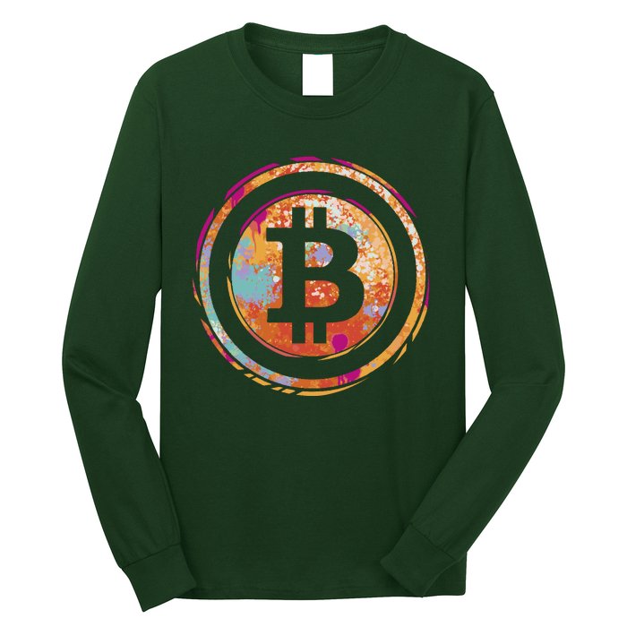 Bitcoin Retro Crypto Long Sleeve Shirt