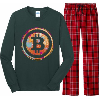 Bitcoin Retro Crypto Long Sleeve Pajama Set