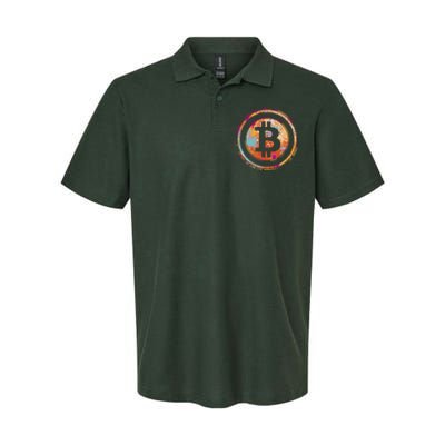 Bitcoin Retro Crypto Softstyle Adult Sport Polo