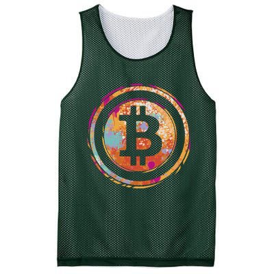 Bitcoin Retro Crypto Mesh Reversible Basketball Jersey Tank