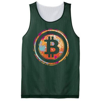 Bitcoin Retro Crypto Mesh Reversible Basketball Jersey Tank