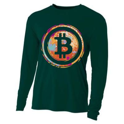 Bitcoin Retro Crypto Cooling Performance Long Sleeve Crew