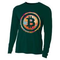 Bitcoin Retro Crypto Cooling Performance Long Sleeve Crew