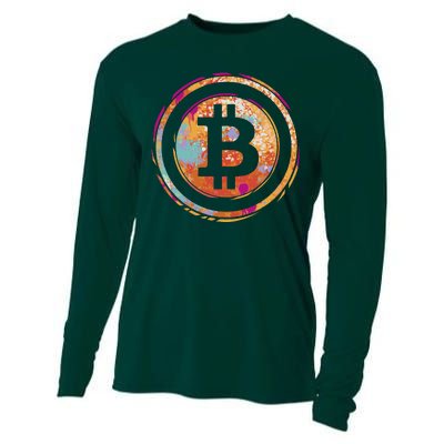 Bitcoin Retro Crypto Cooling Performance Long Sleeve Crew