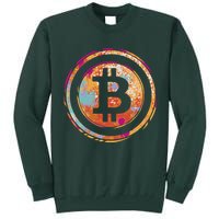 Bitcoin Retro Crypto Tall Sweatshirt