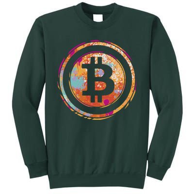 Bitcoin Retro Crypto Tall Sweatshirt