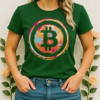 Bitcoin Retro Crypto Womens T-Shirt